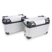 Alukoffersystem silber für Harley Davidson Pan America 22L & 46L & Träger Cutout