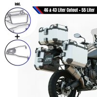 Alukoffersystem silber für Harley Davidson Pan...
