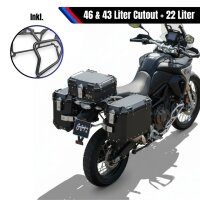 Alukoffersystem Schwarz für Suzuki DL 650 22L &...
