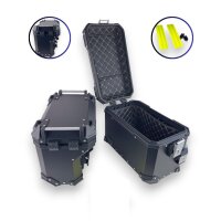 Alukoffersystem Schwarz für Suzuki DL 650 55L & 46L Top & Seitenkoffer Cutout