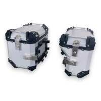 Alukoffersystem Silber für Suzuki DL 650 22L & 46L Top & Seitenkoffer Cutout