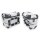 Alukoffersystem Silber für KTM 790 Adventure 45L & 46L & Träger Cutout