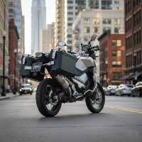 Seitenkofferset Alu & Träger Schwarz für...