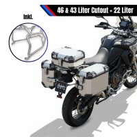 Koffersystem silber Alu für Honda CRF 1100...