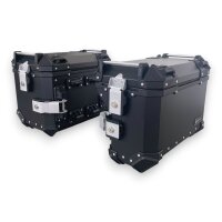 Seitenkoffersystem Alu 46 L schwarz für CFMoto 800 MT mit Träger Cutout