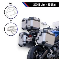 Alukofferset & Träger Silber für BMW R 1300...