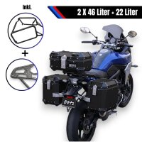 Alukofferset & Träger Schwarz für Yamaha GT...