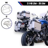 Alukofferset & Träger Silber für Yamaha GT...
