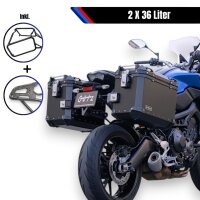 Alukofferset & Träger Schwarz für Yamaha GT...