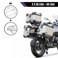 Alukofferset & Träger Silber für Yamaha GT...