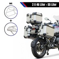 Alukofferset & Träger Silber für Honda NX...