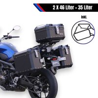 Alukofferset & Träger Schwarz für Honda XL...