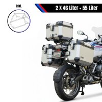 Alukofferset & Träger Silber für Honda XL...