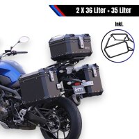 Alukofferset & Träger Schwarz für Honda XL...