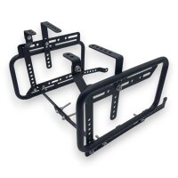 Motorrad Seitenkoffersystem 2x46L silber & Universal Träger