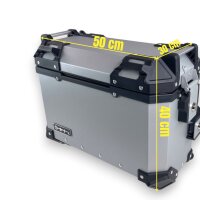 Alukofferset & universal Träger 45L & 46L silber Top & Seitenkoffer Motorrad