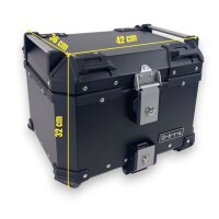 Alukofferset & universal Träger 45L & 36L schwarz Top & Seitenkoffer Motorrad