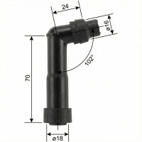 Zündkerzenstecker x2 typ XD05F 10-12mm...