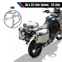Alukofferset & Träger silber für BMW R...
