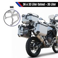 Alukofferset & Träger Silber für BMW G 310...
