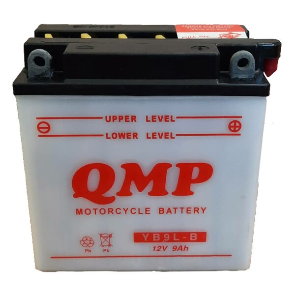 NIELSEN QMP Batterie Dry Charged (ohne Batteries&auml;ure) 12V/9AH (YB9L-B)