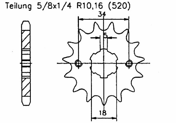 Ritzel Z.15 Reinmech Motortek MT175 MZ175Bison