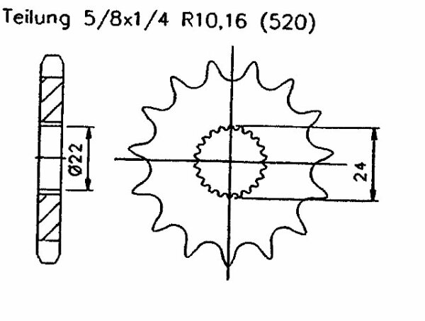 Ritzel Z.15 für Aprilia 125 AFI Extrema 1993-1994