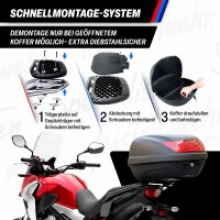 Top Case Box 52 Liter mit Halteplatte Quad ATV Roller Motorrad 2 Helme