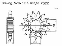 Ritzel Z.15 für Honda 600 CB F 2004-2006