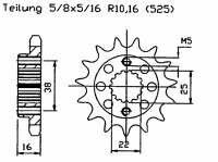 Ducati 916 Super Sport94-97 Ritzel vorne 15 Zähne