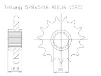 Ritzel Z.20 für BMW 800 F800R 10,5mm...