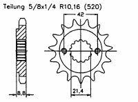 Ritzel vorne Suzuki GS 500 15 Zähne 1994-1998