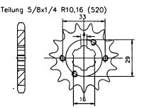 Kettenrad Z.12 für Kawasaki 125 KX E1,E2,F1,G1...