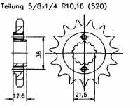 Ritzel Z.15 für Husaberg 350 FC 6 Speed & 2000-2001